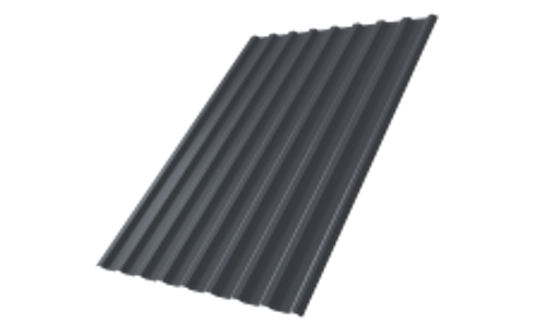 Профнастил ПК-20 глянец 0,45 - графит 7024