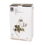 Кашпо для цветов настенное trigg, 22х39 см, белое/латунь