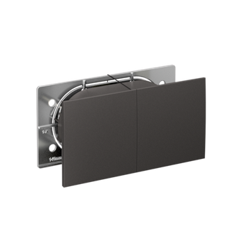 Розетка двойная AtlasDesign с заземл. со штор.со сдвиж. крышк 16А в сборе базальт SE ATN001428