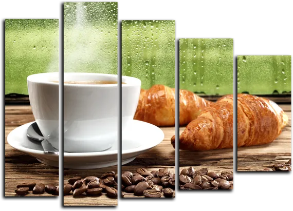 Модульная картина " Сладости и кофе "