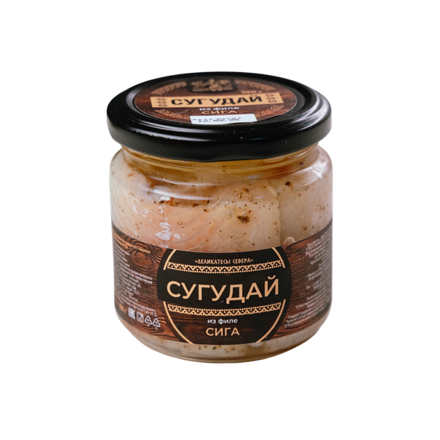 Сугудай из сига филе-ломтики в масле, 190 г