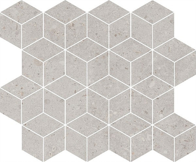 Декор Риккарди мозаичный серый светлый матовый (T017/14053)