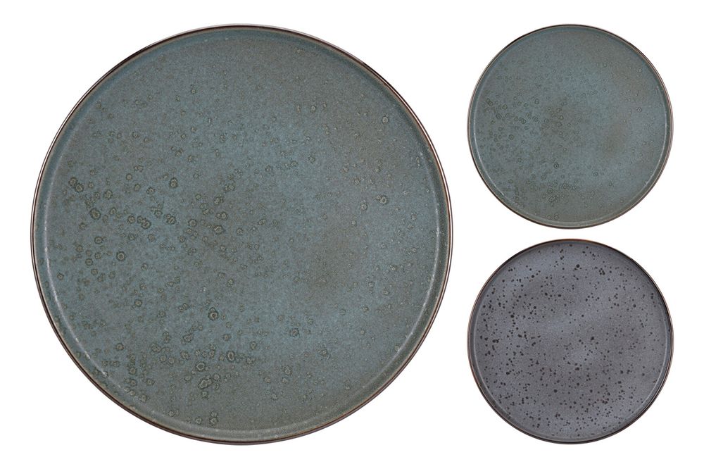 Q75600360 Тарелка обеденная керамическая серая 27см (цвет асс.2)