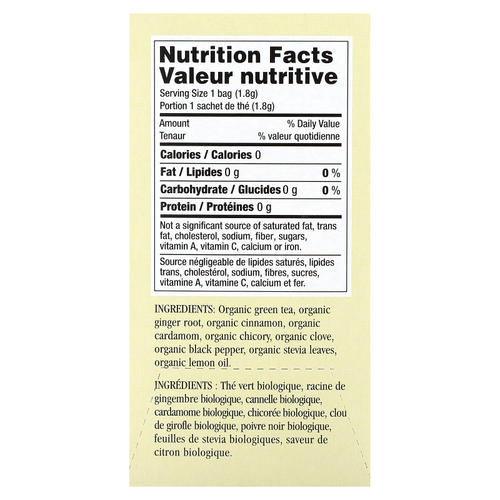 Uncle Lee's Tea, Imperial Organic, зеленый чай с лимоном, 18 чайных пакетиков, 32,4 г (1,14 унции)