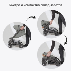 Детская прогулочная коляска Mutsy Nexo Moss grey