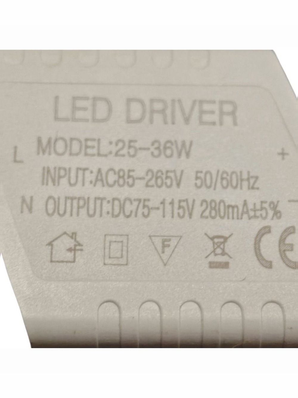 Светодиодный драйвер Led Driver: 25-36W DC75-115V 280mA