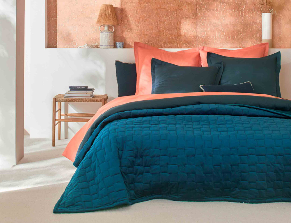 Покрывало 180х260 Blanc des Vosges Spirit Indigo синее