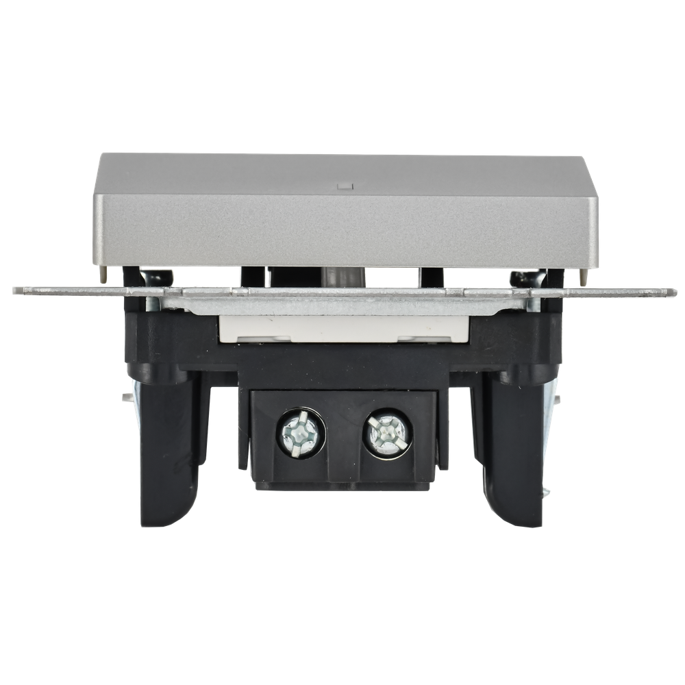 BRITE Выключатель 1-клавишный с индикацией 10А ВС10-1-1-БрА алюминий IEK