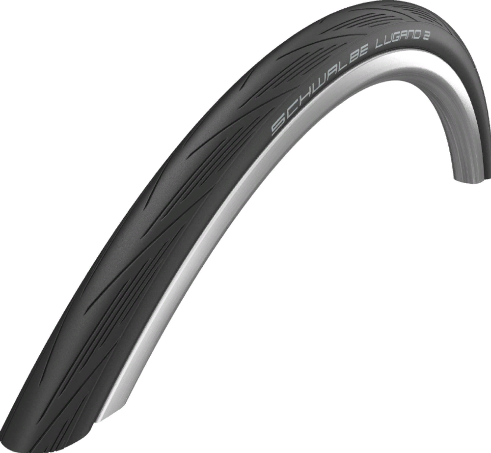 Покрышка SCHWALBE 700x28C, жесткий корд, черная, слик, с добавлением кевлара, 130psi, 350г.LUGANO