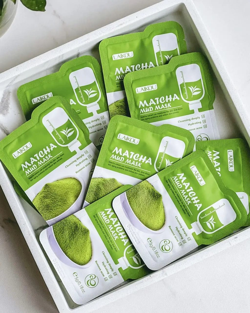 Глиняная маска для лица с чаем матча