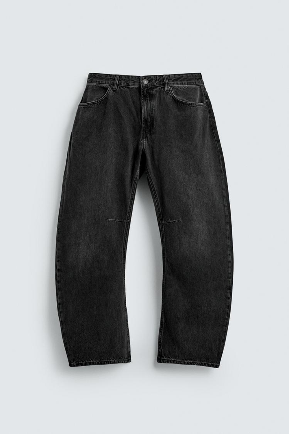 ZARA ДЖИНСЫ RELAXED BARREL FIT, УГОЛЬНЫЙ