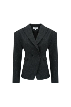 Жакет-смокинг графитовый