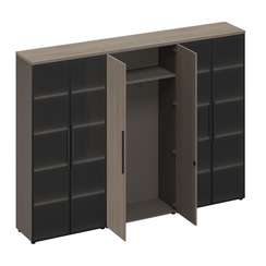 Шкаф комбинированный с высокими дверьми (стекло-одежда-стекло) РС 335 ДЧ/ЛС