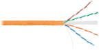 Кабель витая пара U/UTP 6 кат. 4 пары Netlan EC-UU004-6-LSZH-OR