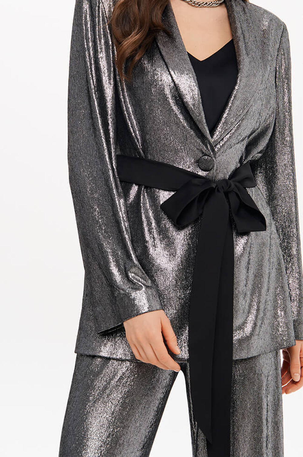 1957 Жакет женский (серебристо-черный)