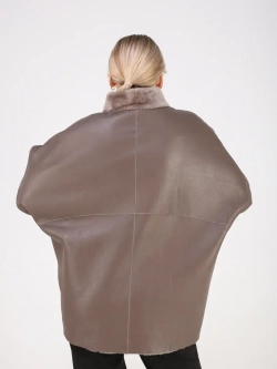 Дубленка зимняя натуральная оверсайз больших размеров