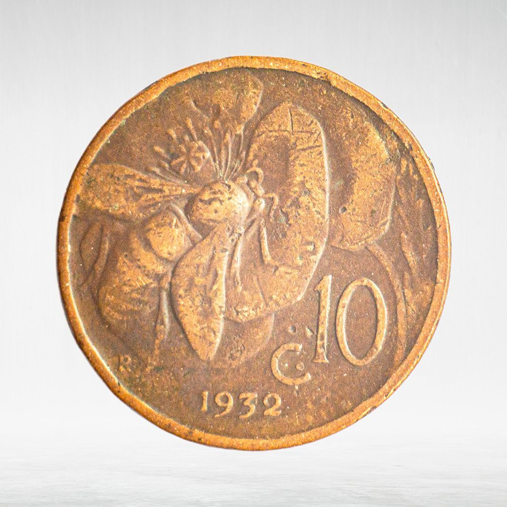 Italy 10 Centesimi 1932 R "Victor Emmanuel III", F
