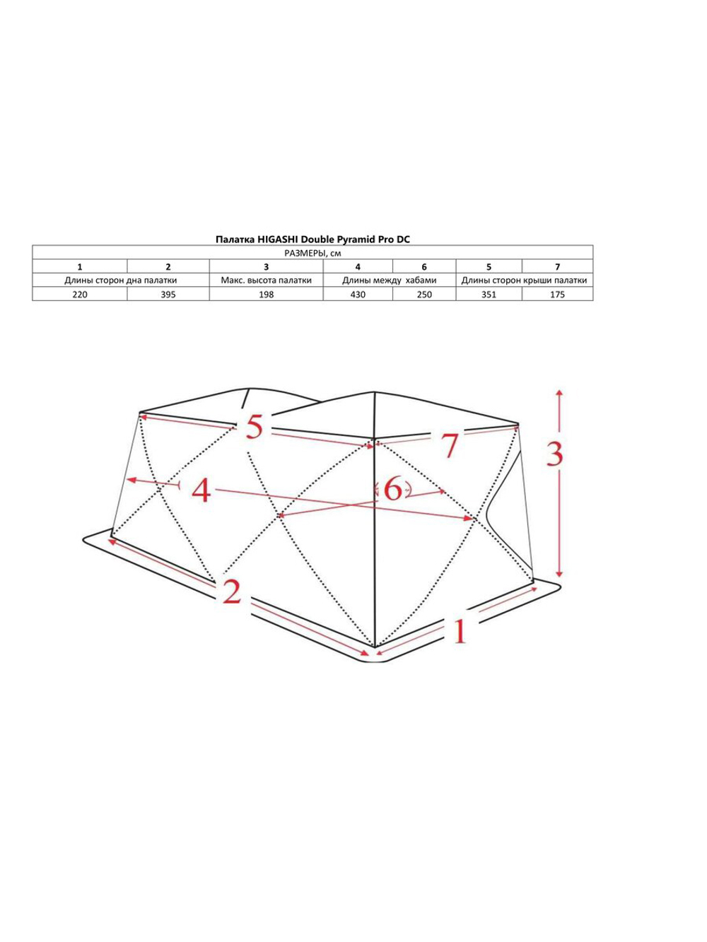 Палатка для зимней рыбалки HIGASHI Pyramid Pro DC
