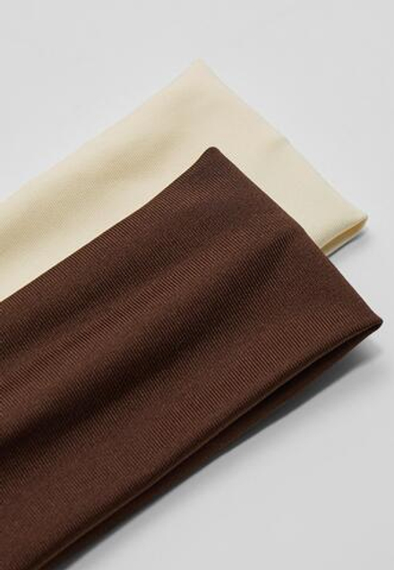 STRADIVARIUS Набор из 2 эластичных резинок для волос, бежевый