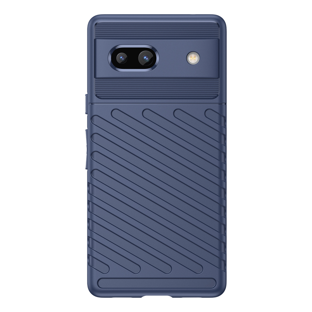 Чехол синего цвета противоударный для смартфона Google Pixel 7A, мягкий отклик кнопок, серия Onyx от Caseport