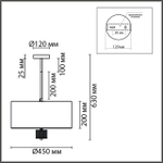 8108/5C MODERNI LN26 182 латунь титаниум/серый, металл/текстиль/стекло Люстра потолочная E14 5*40W 220V DAMONA