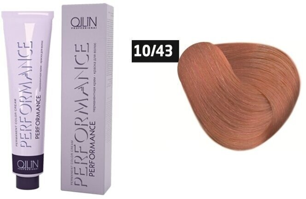 OLLIN PERFORMANCE 10/43 светлый блондин медно-золотистый 60мл Перманентная крем-краска для волос