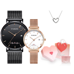 STARKING Quartz Movement Stainless Steel Watchband Watch Unisex White Dial