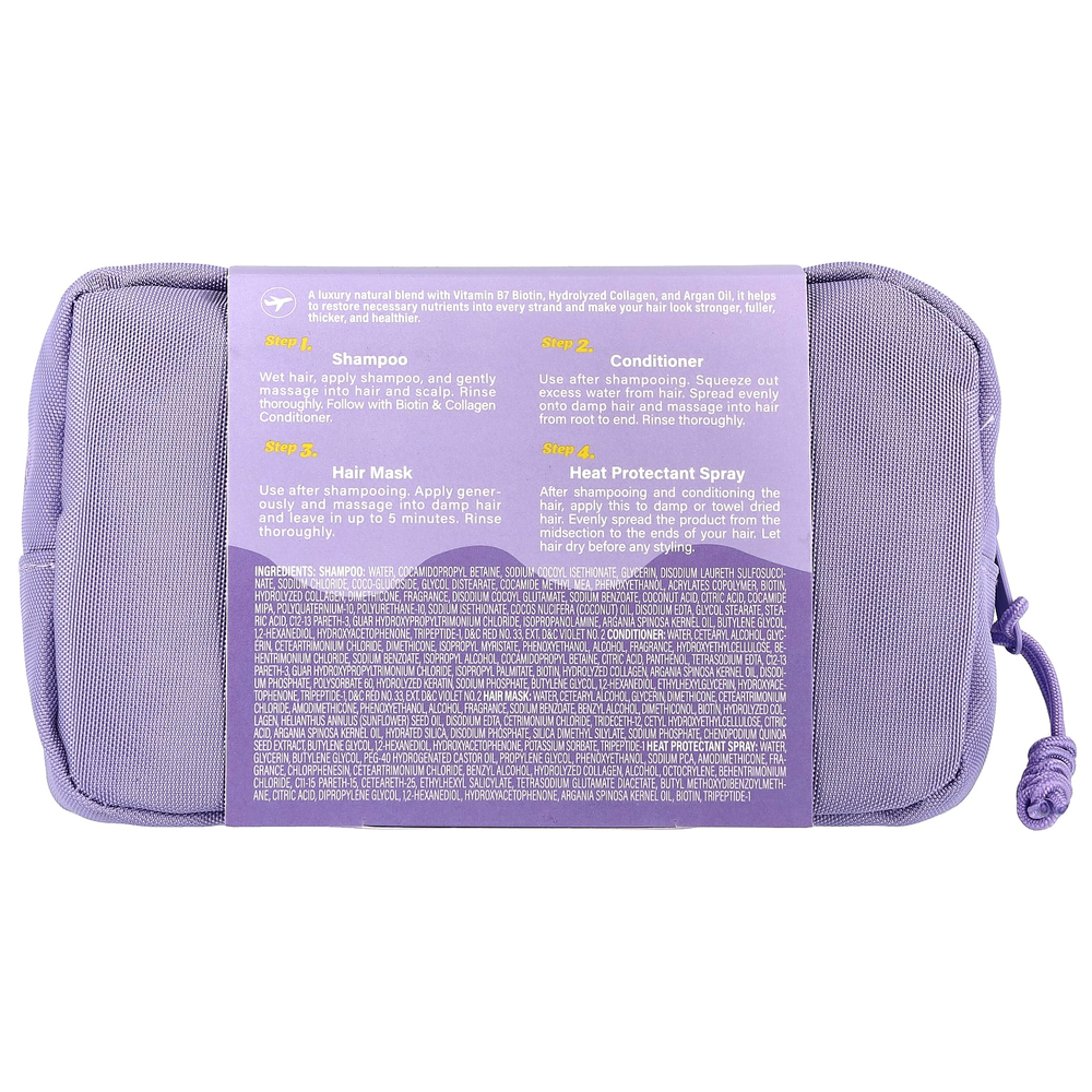 Luseta Beauty, iHerb Exclusive, сила биотина и кератина, набор из 4 продуктов для волос, 320 мл (10,8 жидк. унции)