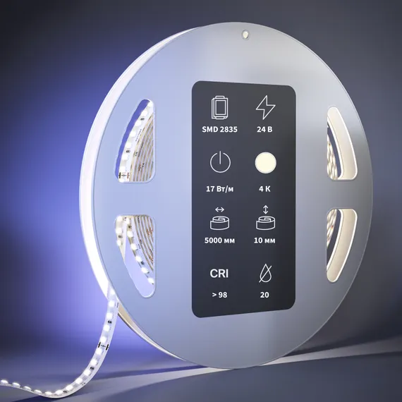Светодиодная лента Ультра 24В 2835 17Вт/м 4000К 5м IP 20 201092 Led Strip 201092