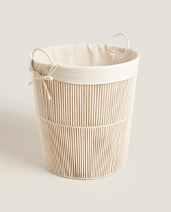 Zara Home Корзина из нержавеющей стали, цвет бежевый, 51 см