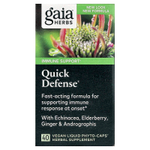 Gaia Herbs, Quick Defense®, поддержка иммунитета, 40 веганских капсул Phyto-Caps®