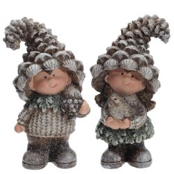 GAEM Фигурка декоративная "Мальчик/ Девочка, L10 W7,5 H20 см, 2в.