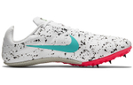Nike Air Zoom Rival S 9 Spikes "Paint Splatter White Crimson Jade"