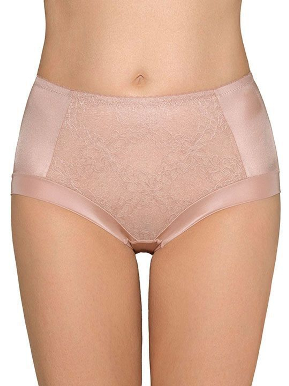 Трусы-слип с высокой линией талии Elegant (Размер: 46) (Цвет: черный с бежевым)