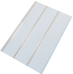 Потолочная панель ПВХ Трёхсекционная Кантри золото 3000х240 мм