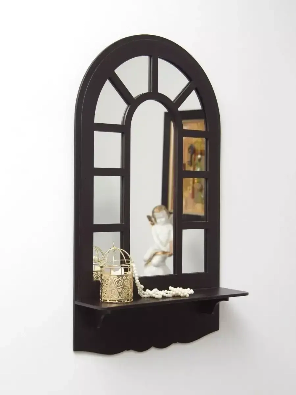 Зеркало на стену с полкой