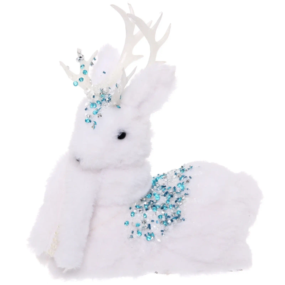 Фигурка новогодняя «Блестящий оленёнок» 23*13*26 см