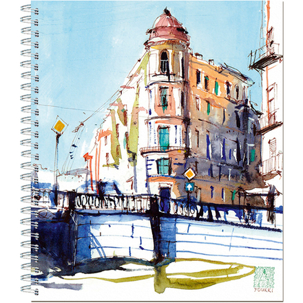 Тетрадь общая 96 листов на мет.гребне  "Питерские скетчи"