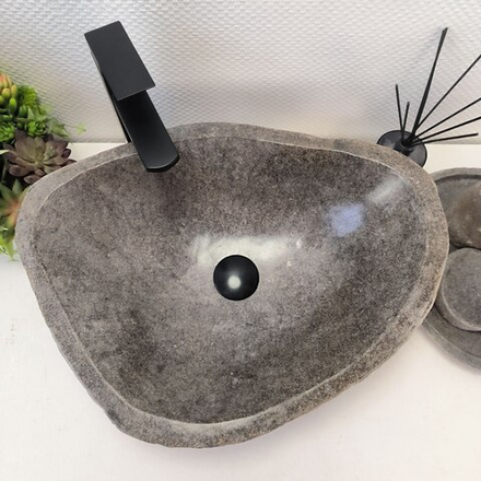 Раковина из речного камня RS-63480 (53*41*16) 0122