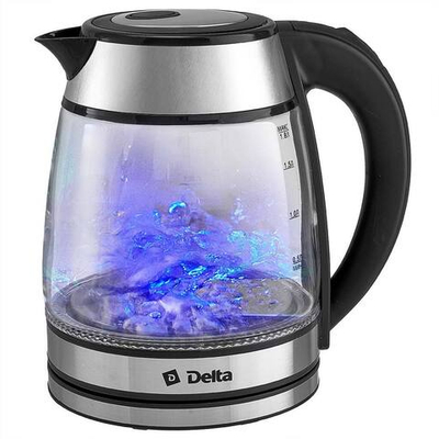 Чайник электрический 1500 Вт, 1,8 л DELTA DL-1120 серебряный