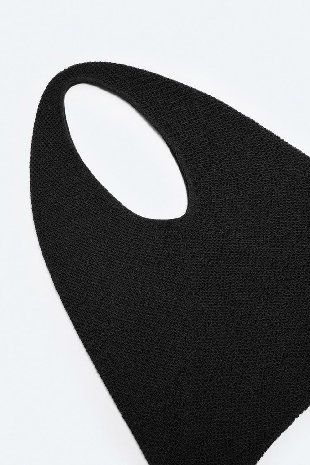 ZARA СУМКА ИЗ РЕЛЬЕФНОЙ ТКАНИ, ЧЕРНЫЙ