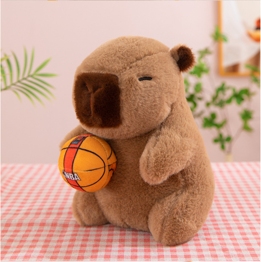 Мягкая игрушка &quot;Капибара с мячом&quot;
