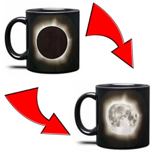 Кружка хамелеон Лунное и Солнечное затмение