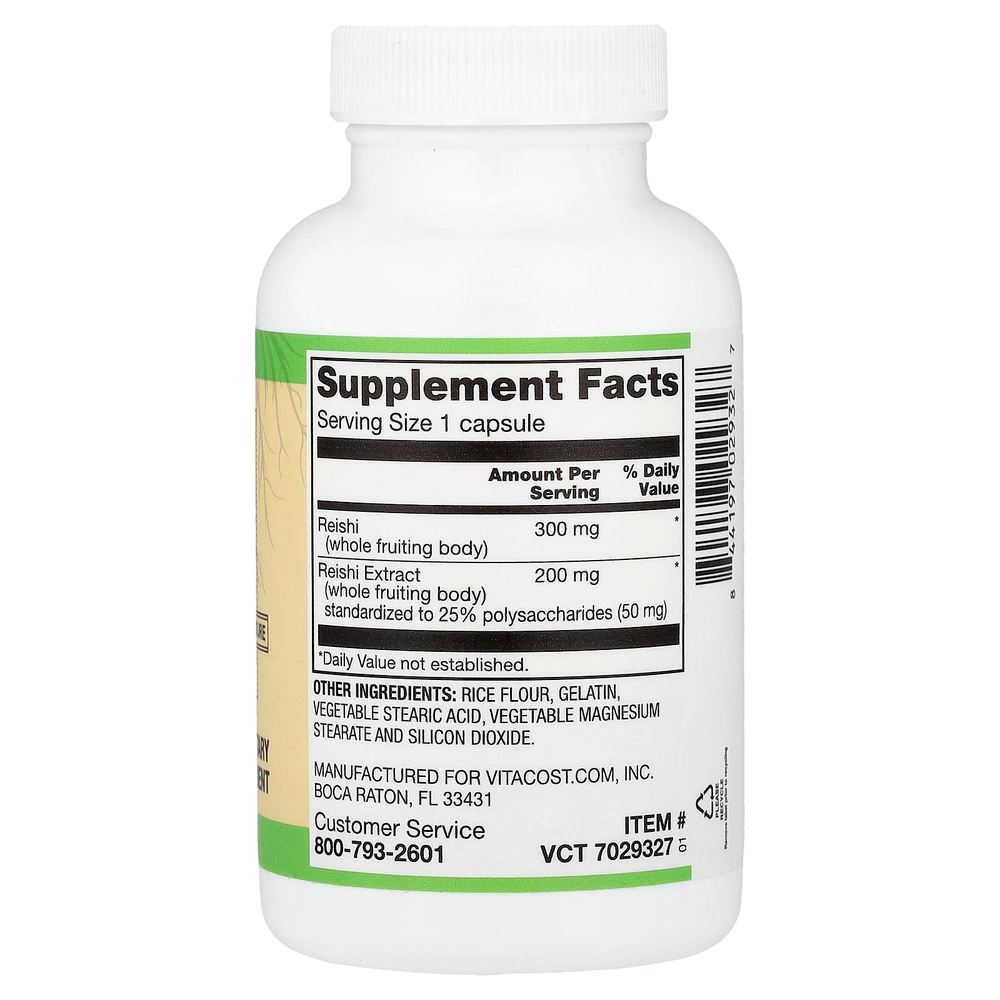 Vitacost, Root2®, комплекс с грибами рейши, 500 мг, 60 капсул