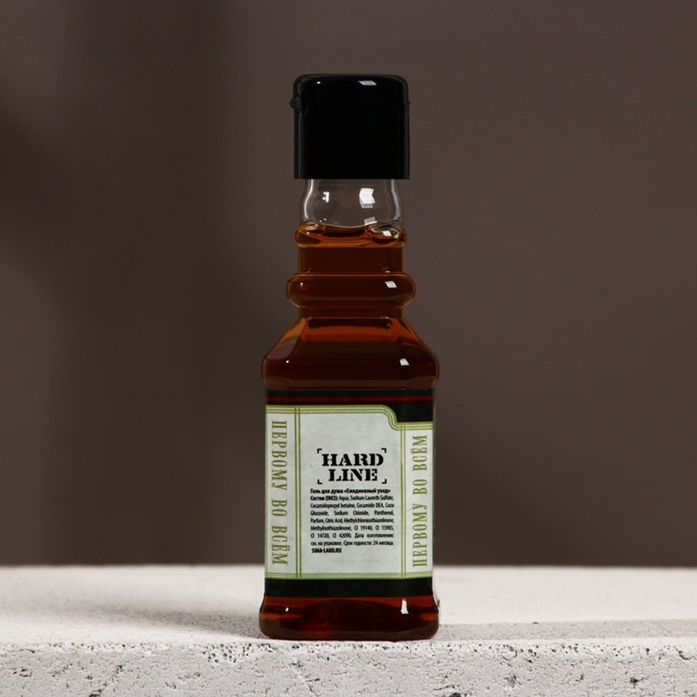 Подарочный набор «На удачу», гель для душа виски 100 мл и стопка, HARD LINE