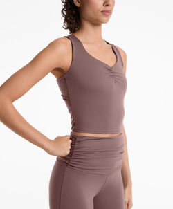 Oysho Майка Comfortlux со скрещенной спиной, серо-лиловый