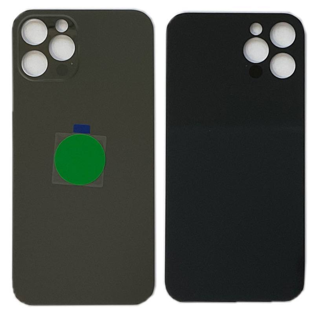 Задняя крышка для Apple iPhone 12 Pro Серый (стекло, широкий вырез под камеру) - Премиум