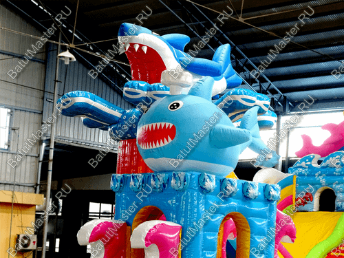 Коммерческий надувной батут "На морском дне" 18*9*7 м