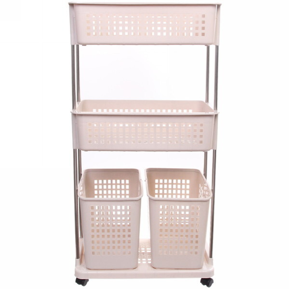 Этажерка 3х-секционная на колесиках 56х33,5х107