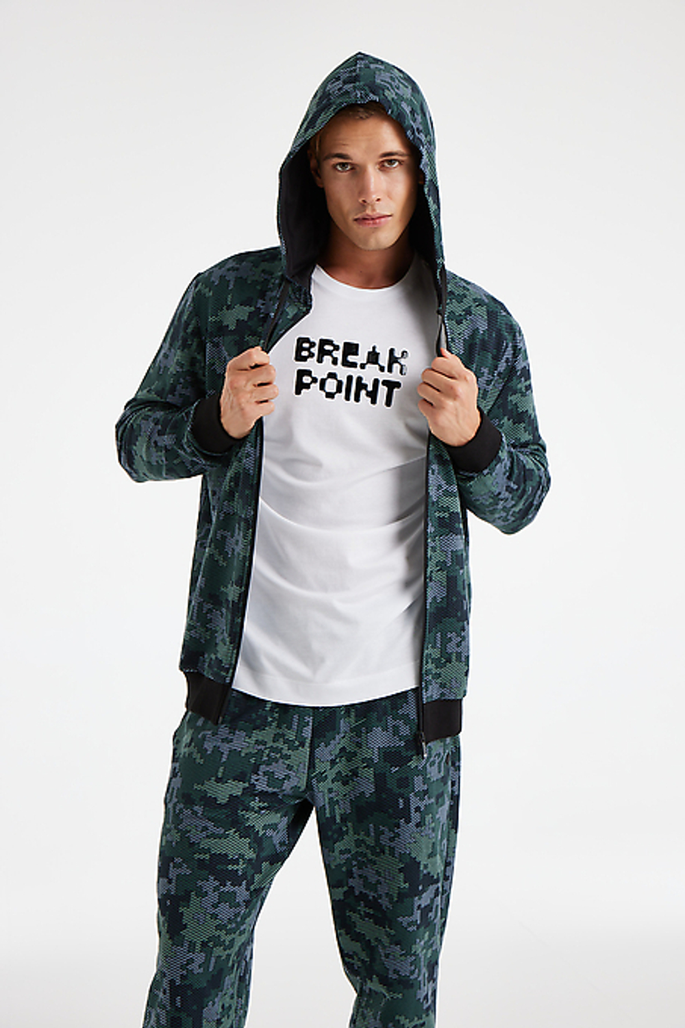 Худи мужское Cool Nature серый